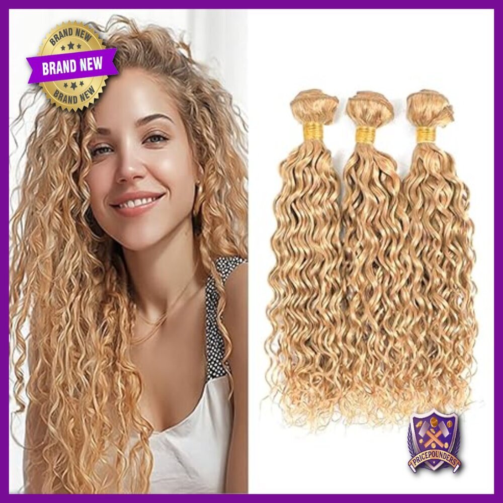 Brazilian Human Hair Extensions Water Wave Double Weft 14-18 Inch